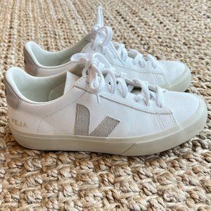 Veja Campo Leather Shoes White/Natural Suede, 38 EU